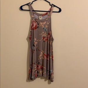 Long floral tank top